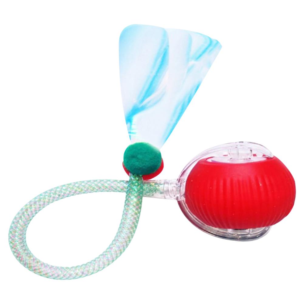 Interactive Cat Toy Ball Motion Activated Electric Cat Toy Rechargeable Cat Toy Ball with Elastic Mesh Tail for Indoor Cats