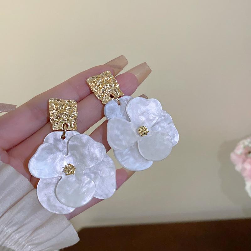 Mambo Mint Green Crystal Flower Butterfly Stud Earrings Temperament Personality Earrings Sweet Earrings Women