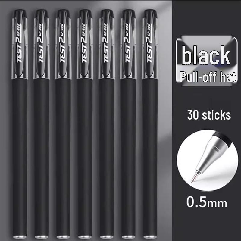 Black 0.5mm Quick-Dry Gel Pen for Exams & Signatures