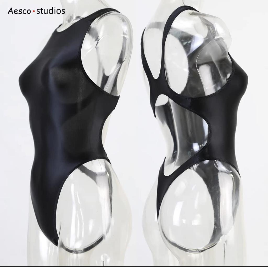 School Excellent Easy To Put On and Take Soft To the Cute and Super Sexy Shiny High Leg Competition Gymnastics Clothes [AESCO] Swimsuit, T-Bag,