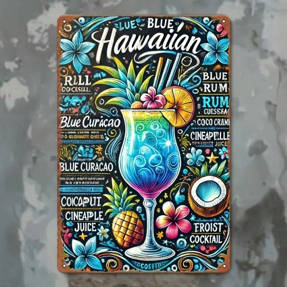 Retro Metal Tin Sign Cow Sunflowers Farmhouse Kitchen Wall Decor 20x30cm