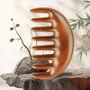 Sandalwood Massage Comb Head Meridian Scalp Comb Face Eye Shoulder Neck Scraping Treatment Anti-Static Wide Tooth Comb