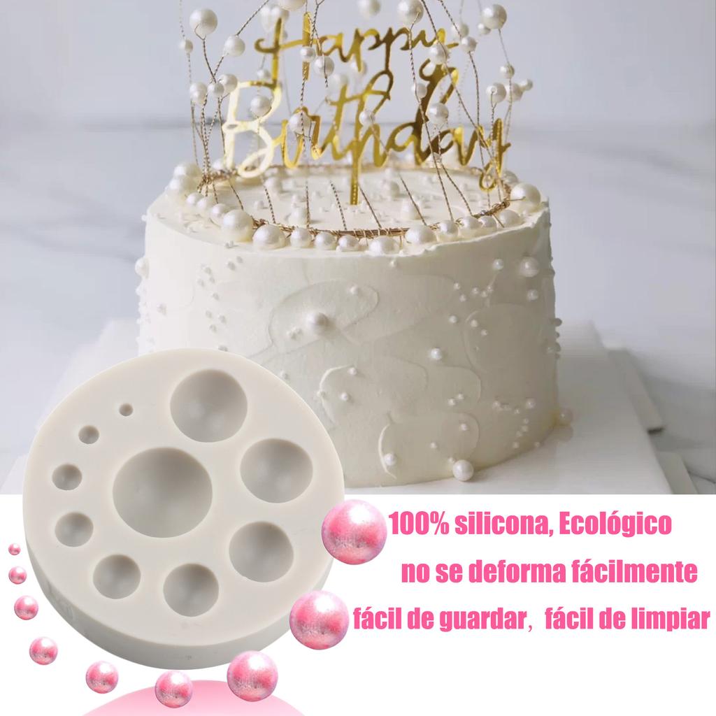 Pearl Fondant Mould Ball Pearl Semi Sphere Chocolate Silicone Moulds For Cake Decorating Cupcake Topper Candy Gum Paste Polymer Clay Moulds