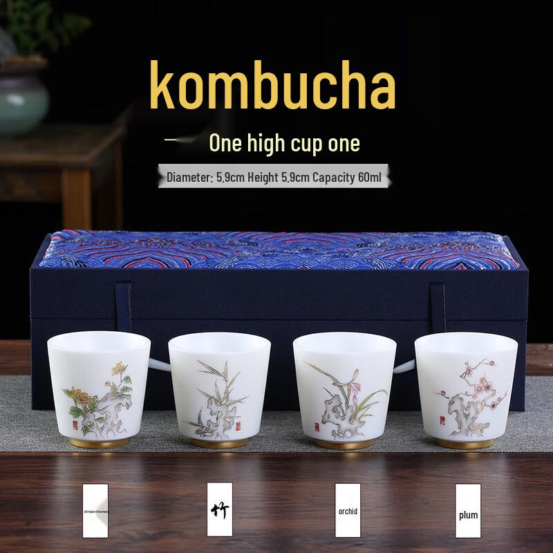 Tea Xun Mutton Fat Jade White Porcelain Master Tea Cup