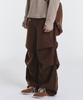 Gicheol Side Tuck Peach Skin Balloon Pants (Brown)