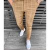 Men's Fashionable Stretch Trousers, Slim-fitting Plaid Trousers, Business Suit Trousers, Casual Golf Trousers