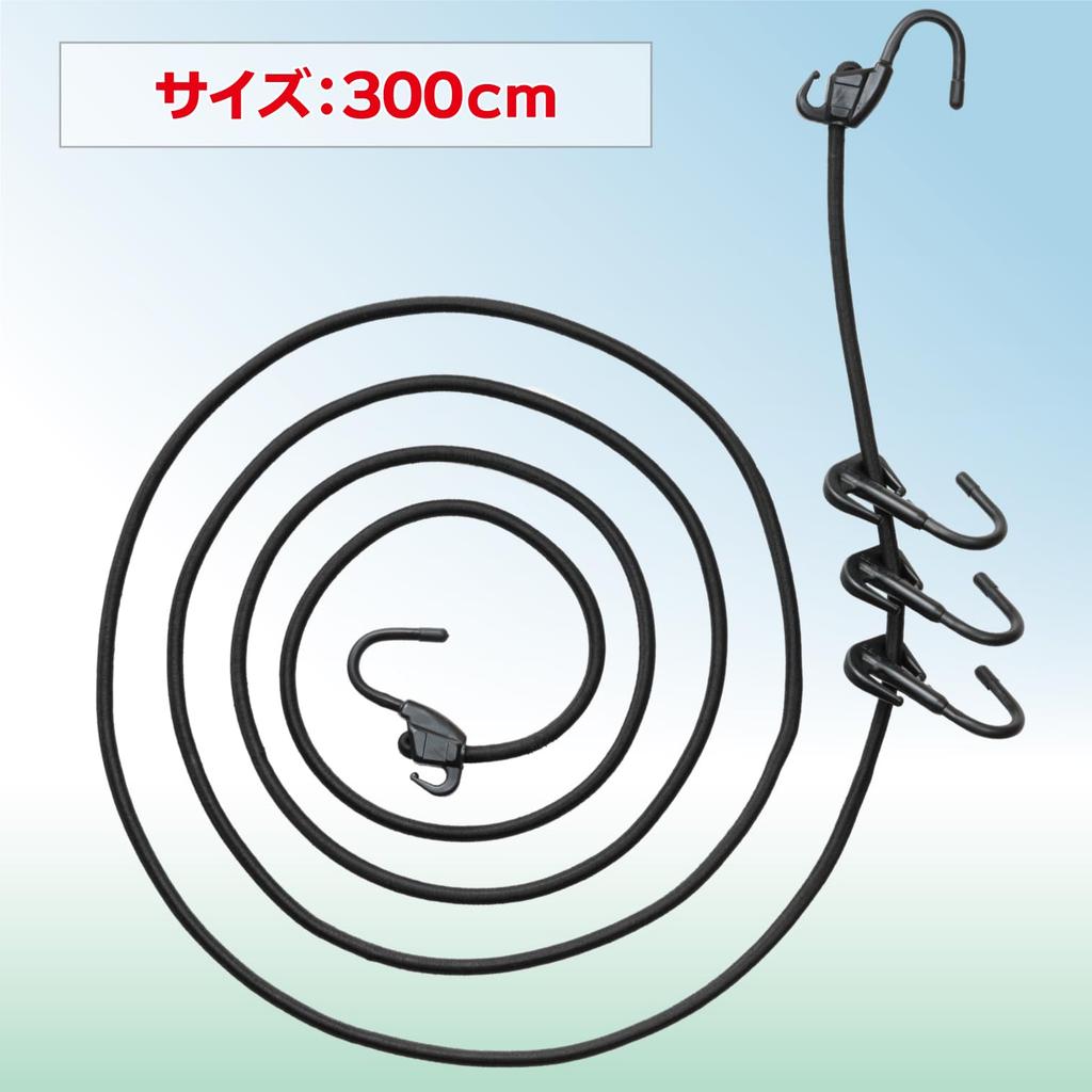 Tanax MF-4649 Cordon de transport 4-V MOTOFIZZ Noir 118,1 pouces (300cm)