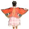 Children Printing Butterfly Wing Scarf Shawl Children's Day Gifts Wear on Back