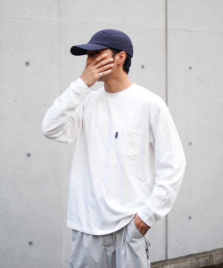 Snow Peak SP Logo Pocket L/S T-Shirt EC-TS-25AU014, Cut and Sew, Long Sleeve T-Shirt, Men's and Women's, Off White, Size M