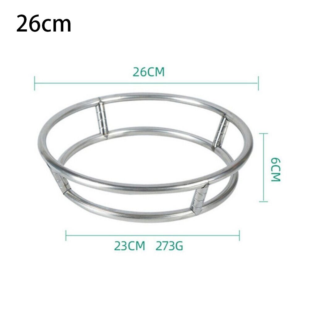 1Pcs Round Bottom Wok Rack Stainless Steel Cookware Ring Durable Pot Mat