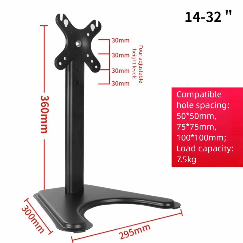 

Металевий Кронштейн Тримач Монітора Чорний Кріплення для LED Дисплея Міцна Стійка для РК-Дисплея Екран Монітора Fixing