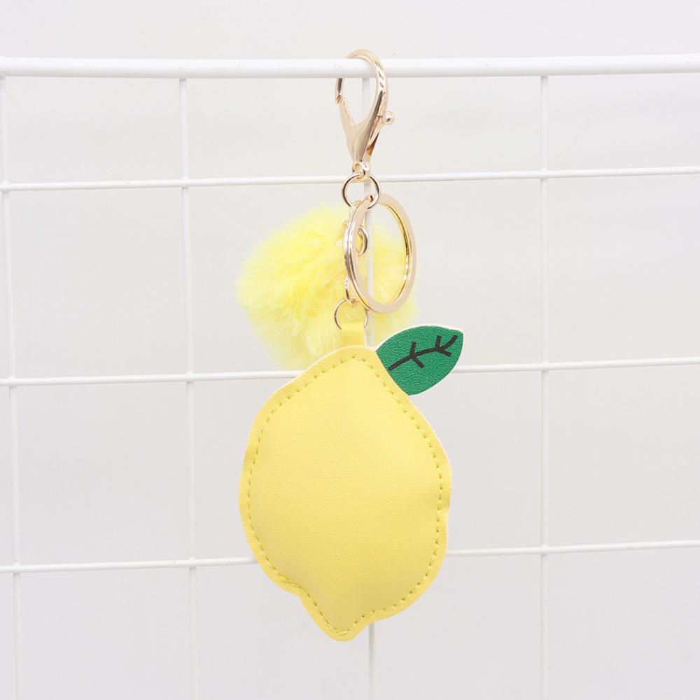 

PU Leather Lemon Keychain Fruit Bag Pendant Multi-color PU Leather Hanger Bag Ornament Style F