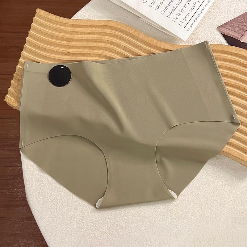 Damen Nahtlose Seidenunterwäsche Maulbeere Ohne Abdrücke Ultradünn Sexy Hohe Taille Elastisch Weich Dreieckige Slips M-XL