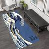 Traditional Japanese Carpet Mat Rug Home Decoration Ukiyoe Wave Pattern Area Rug Living Room Bedroom Art Style