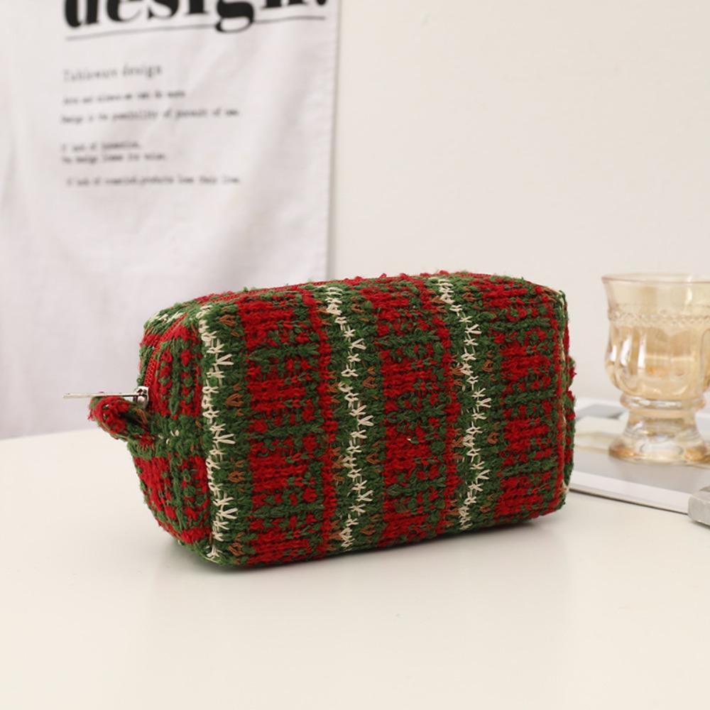 Dirt-proof Christmas Pencil Case Large Capacity Knitting Pen Bag  Students Office