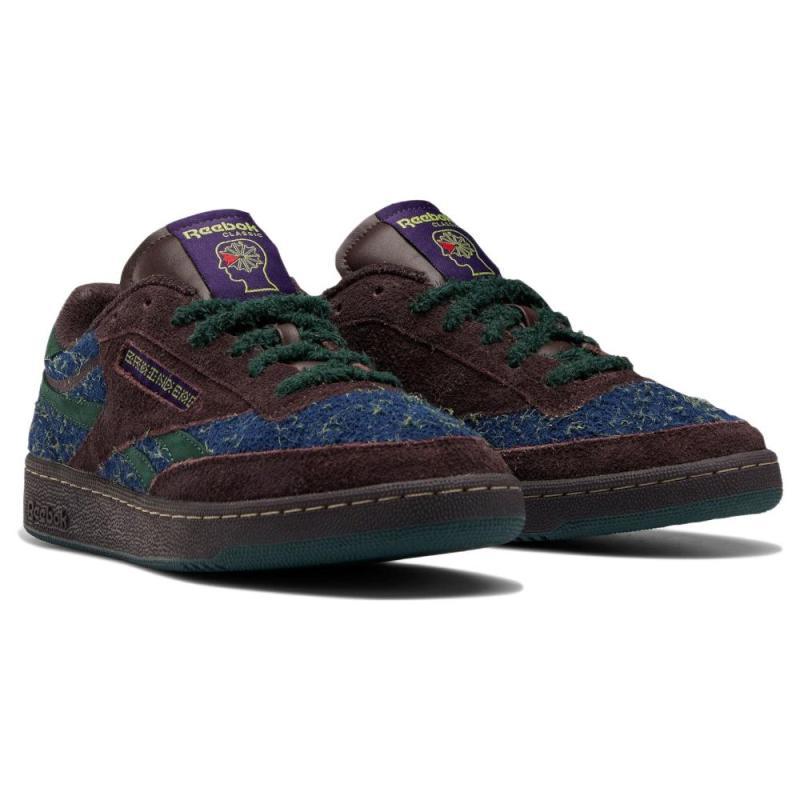 Reebok Brain Dead X Club C Revenge 'Purple Abyss Batik Blue' Sneakers GX9593