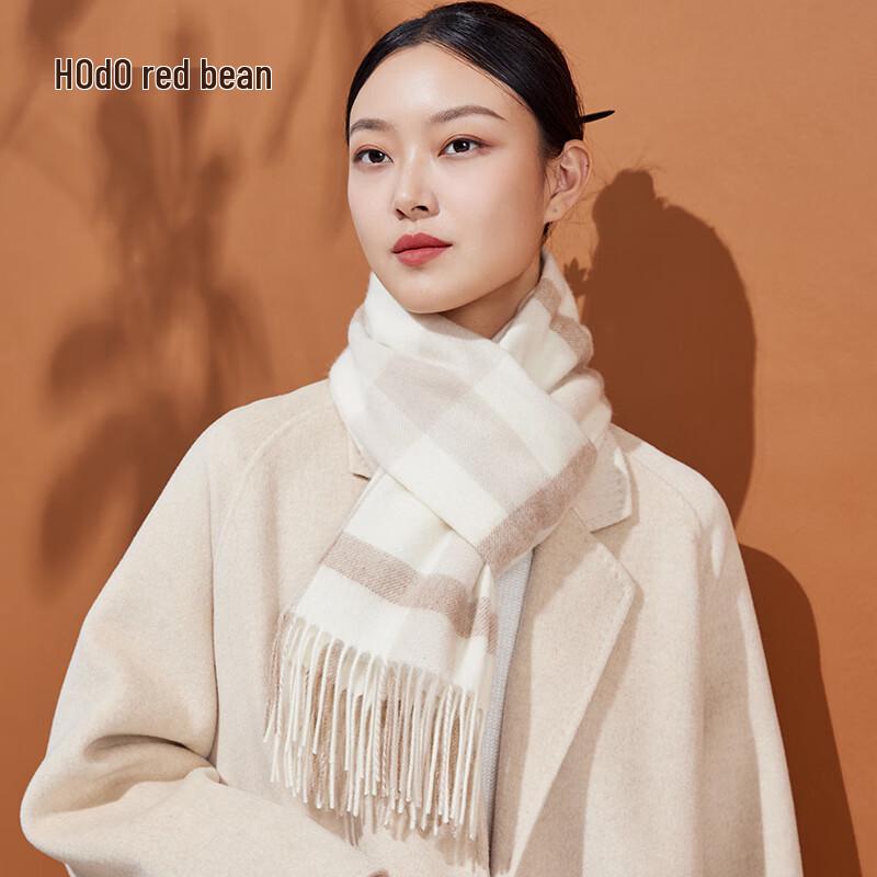 Hodo Dámská šála a šál ze 100% čisté vlny s kostkovaným vzorem