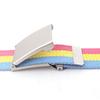 120cm Colorful Stripes Canvas Belt for  Women Jeans Waistband Adjustable Belt Men Outdoor Travel Tactical Metal Buckle Belt