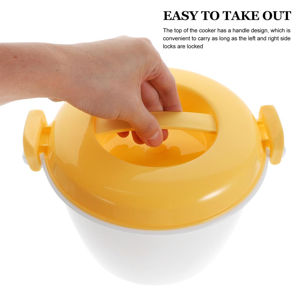 Microwave Rice Cooker Household Micro-Wave Oven Microwaveable Steamer Plastic Pasta Pot Microwaveable Rice Cooker