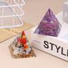 Energy Pyramid Orgonite Reiki Natural Amethyst Peridot Reiki Chakra Meditation Tool Room Decor Crystal Gifts