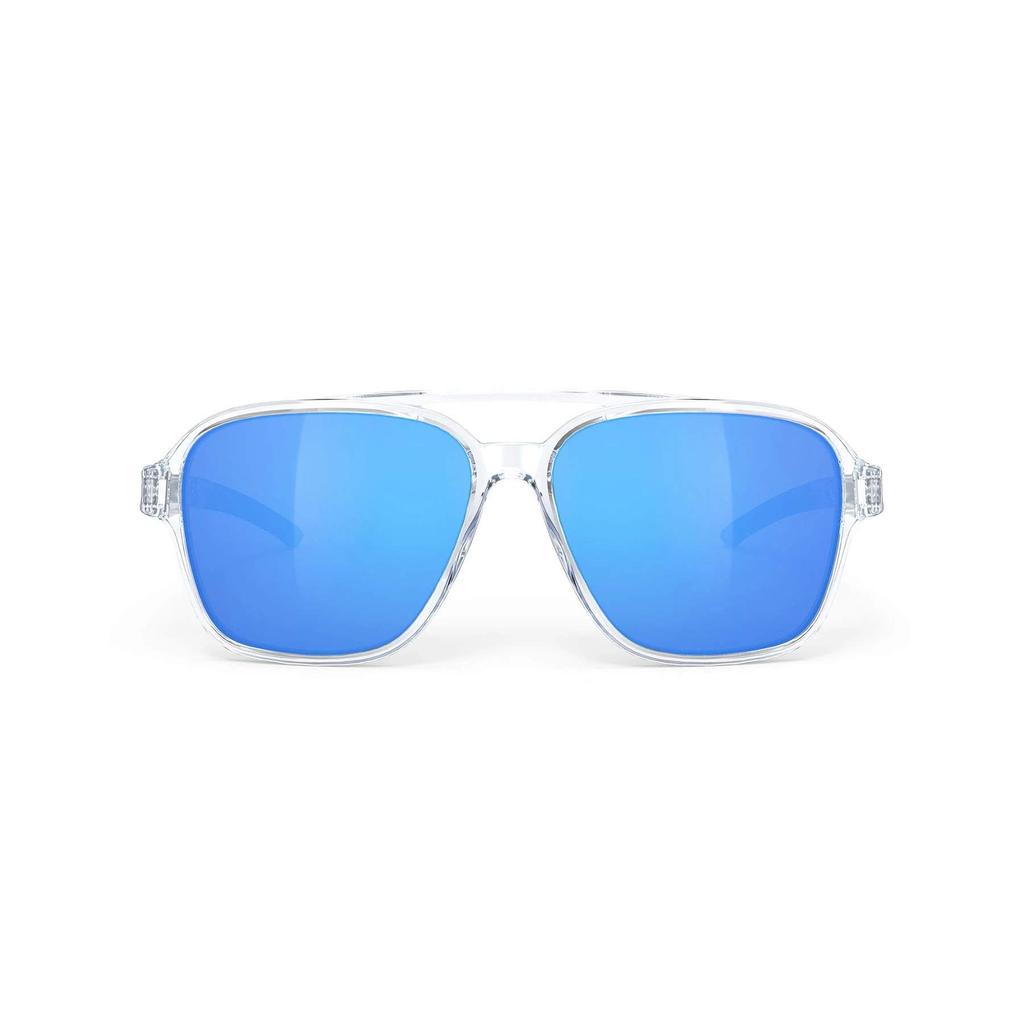 CROZE Sunglasses In Lens 57mm [RUDYPROJECT] Crystal/Multi-Laser Blue, Width