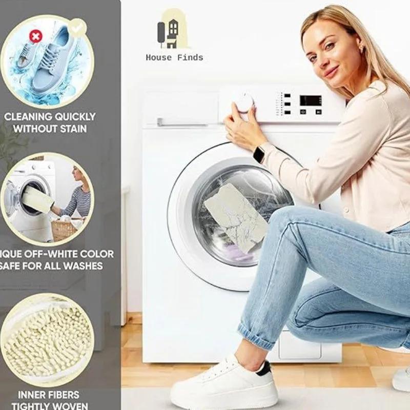 Washing Shoes Bag Padded Net Laundry Shoes Protector Fluffy fibers Polyester Sneaker Washing Friendly Laundry Bag Drying Bags
