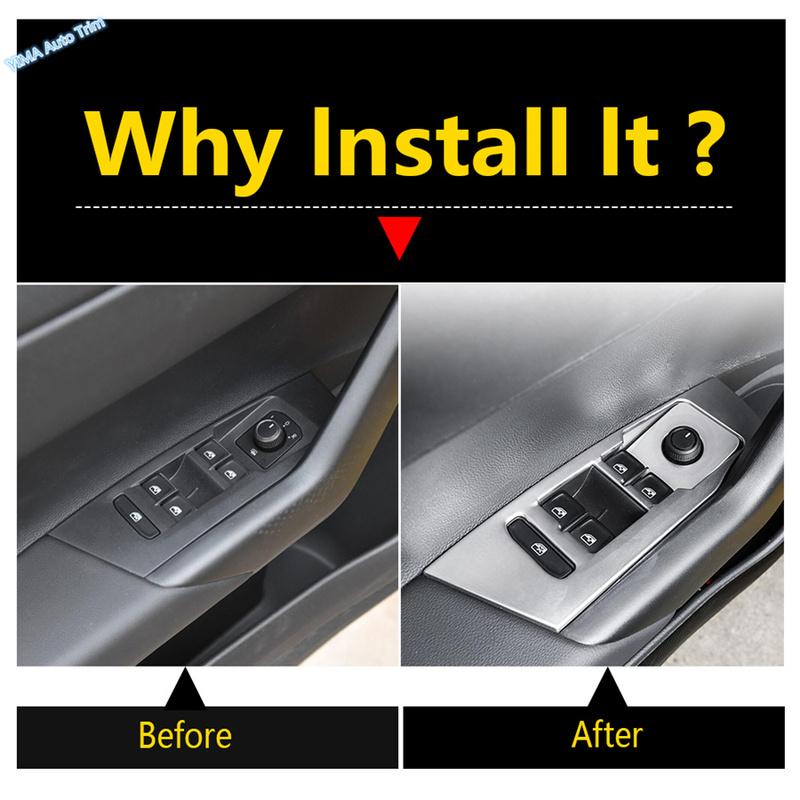 Window Switch Panel Adjust Cover Trim Stickers Strips Garnish Decoration Car Styling For VW Polo / Polo Plus