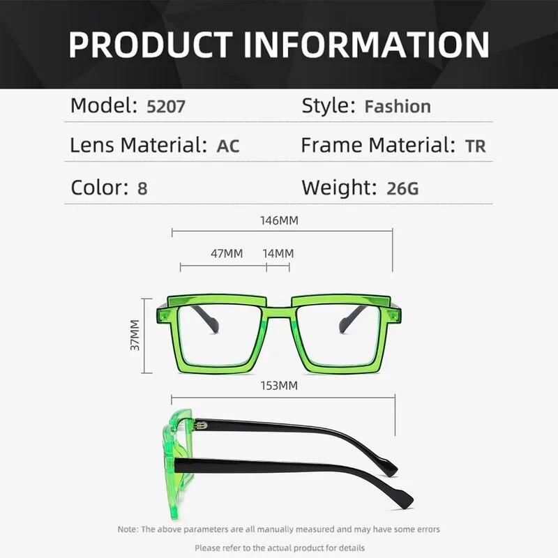 New TR90 Rectangular Anti-Blue Light Glasses Comic Cartoon Two-Dimensional Eyewear Party Trendy Photograph Ornament Glasses