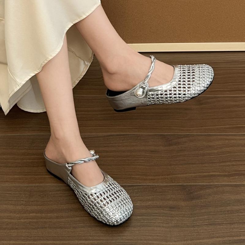 

Fashion Weave Platform Slippers Flats Mules Shoes Women Sandals Casual Summer Shoes 2025 Trend Beach Slides Comfort Flip Flops Sandalias 40 серебряный