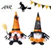 Spooky Party Table Centerpieces Halloween Gnome Decoration, Orange Black Spider Web Boo Swedish Tomte Plush Faceless Dwarf Ornaments Elf Figurine,