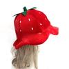 Strawberry Red Hat Fruit Headgear Fun Halloween Costume Accessories Party Photo Props Cosplay Masquerade Costume