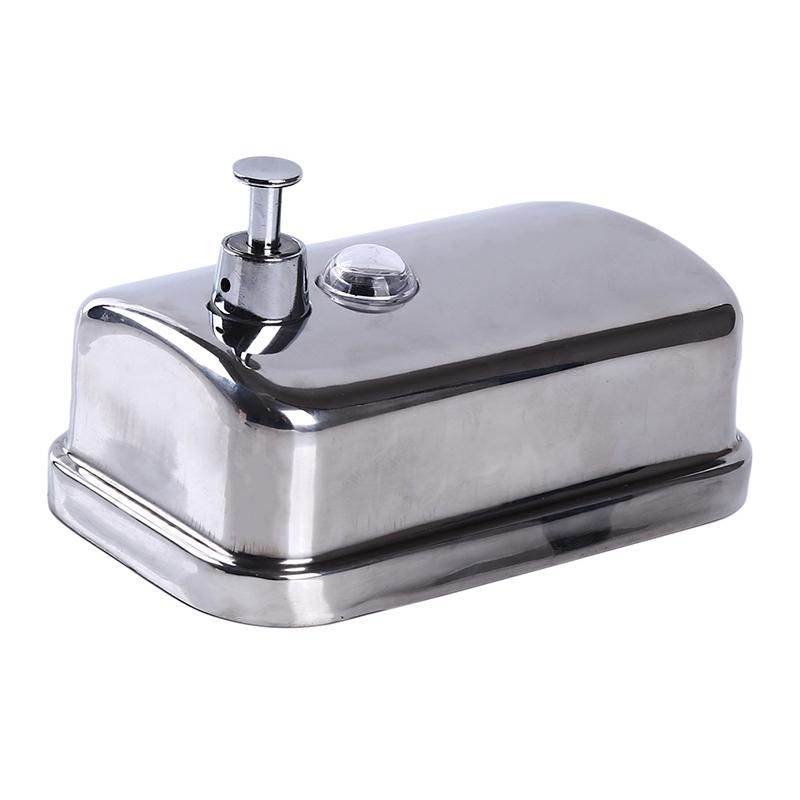 500ml Bathroom Wall-mounted Manual Soap Dispenser Stainless Steel Hand Sanitizer Shower Gel Bottle Kitchen Dish Soap Container