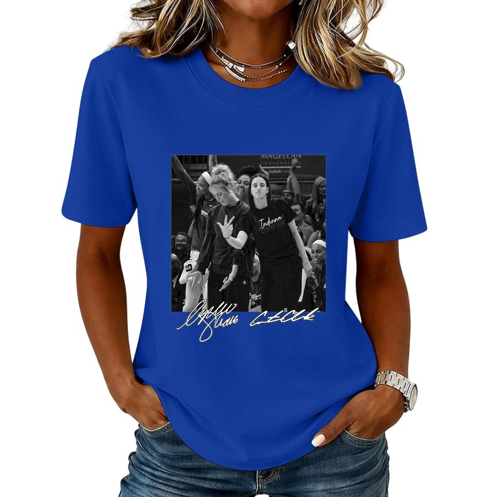 Unisex Casual Letter Print Neck Short Sleeve T-Shirt for Everyday Wear