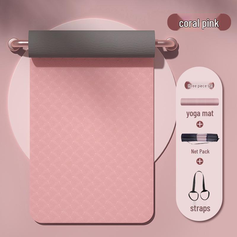 10mm Thick Non-Slip TPE Yoga & Fitness Mat for Sound Insulation & Shock Absorption