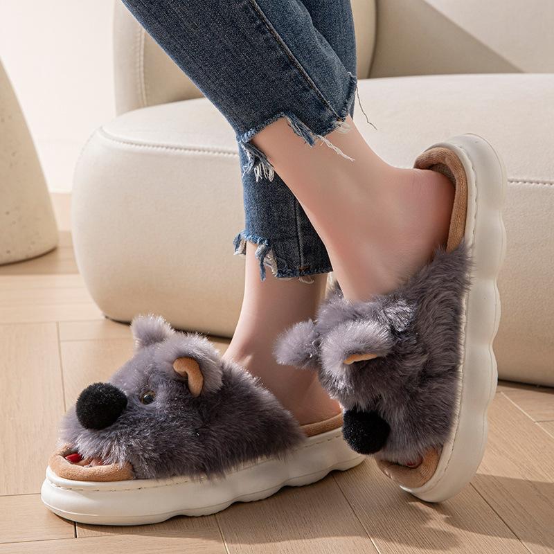 

Женские тапочки Милые мультяшные льняные парные домашние тапочки Женские летние комнатные домашние Нескользящие толстые сандалии 2025 Новые мужские тапочки 38-39 серый