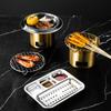 Gold/Silver Stainless Steel Camping Stove Rust-proof Grilling Stove Barbecue Stove  Picnic
