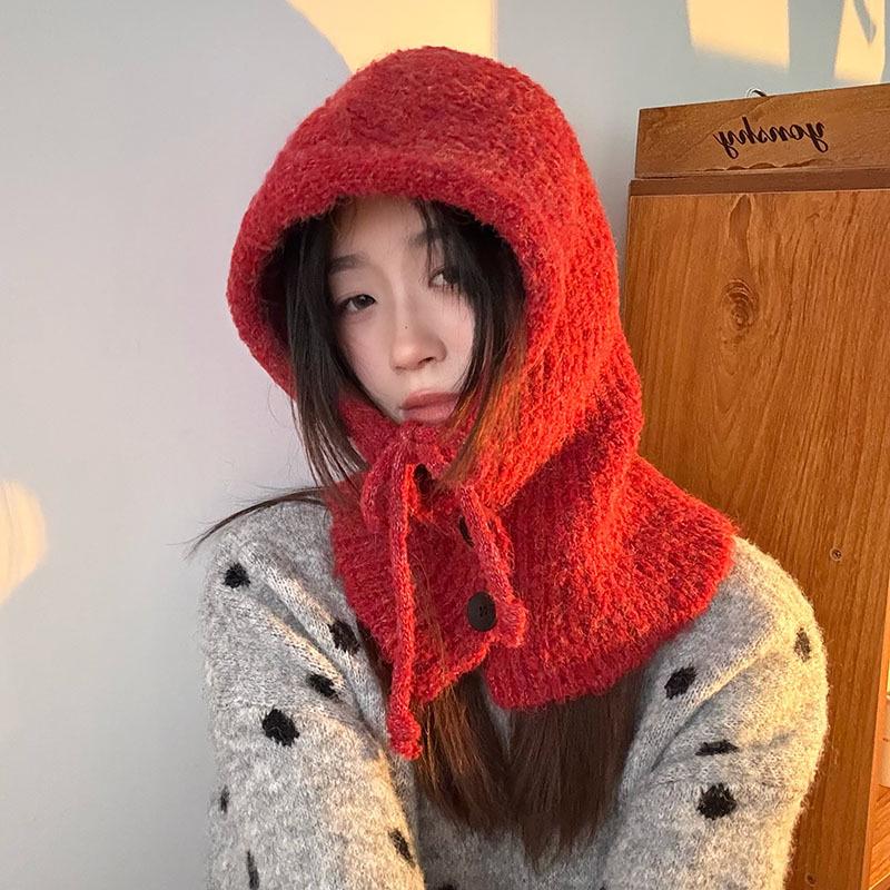 Warm Knitted Balaclava: Autumn/Winter Pullover Hat and Scarf Combo