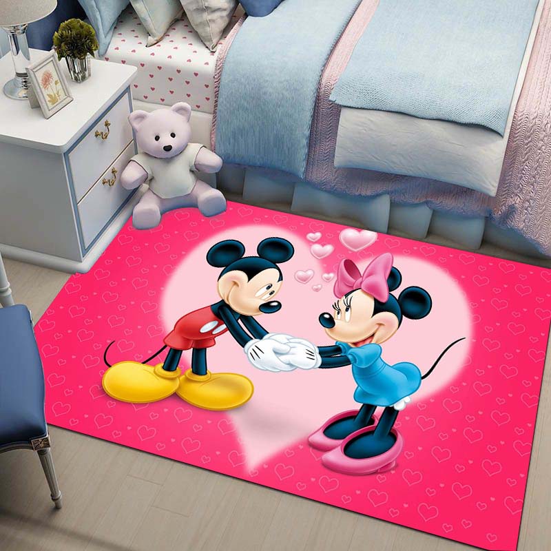 3D M-Minnie M-Mickey Mouse Bedrukte Vloerkleed Tapijt voor Woonkamer Slaapkamer Vloermat Decor Verassing Cadeau voor Jongens en Meisjes Potdemiel