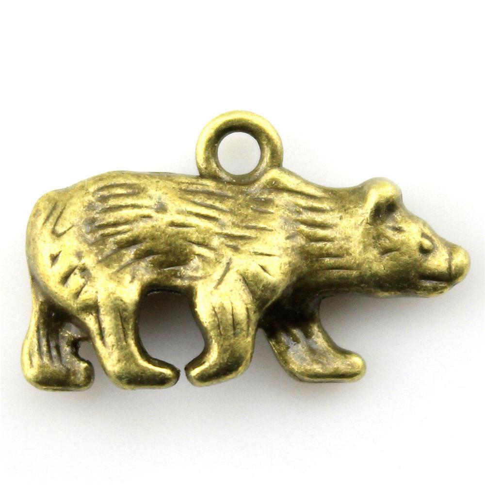 Bear Pendants Metal Animal Charms Panda For DIY Bracelet Necklace Earrings Accessories