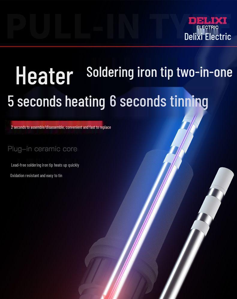 Delixi T12 High Power Electric Soldering Station with Digital Display Temperature Control for DIY Repair and Welding.