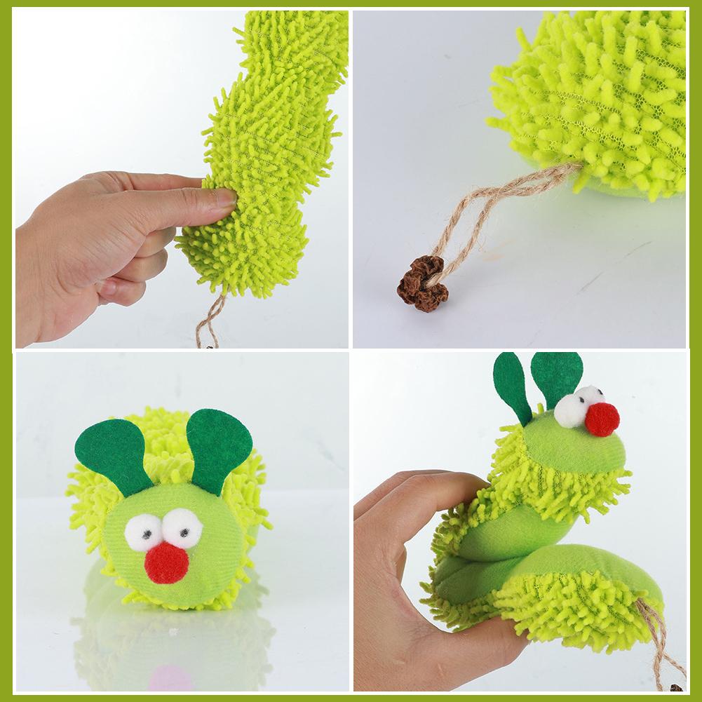 Interactive Cat Chew Toys Caterpillar Catnip Molar Toy Silvervine Cat Teaser Interaction Toy Clean Mouth Kitten Toy Pet Supplies