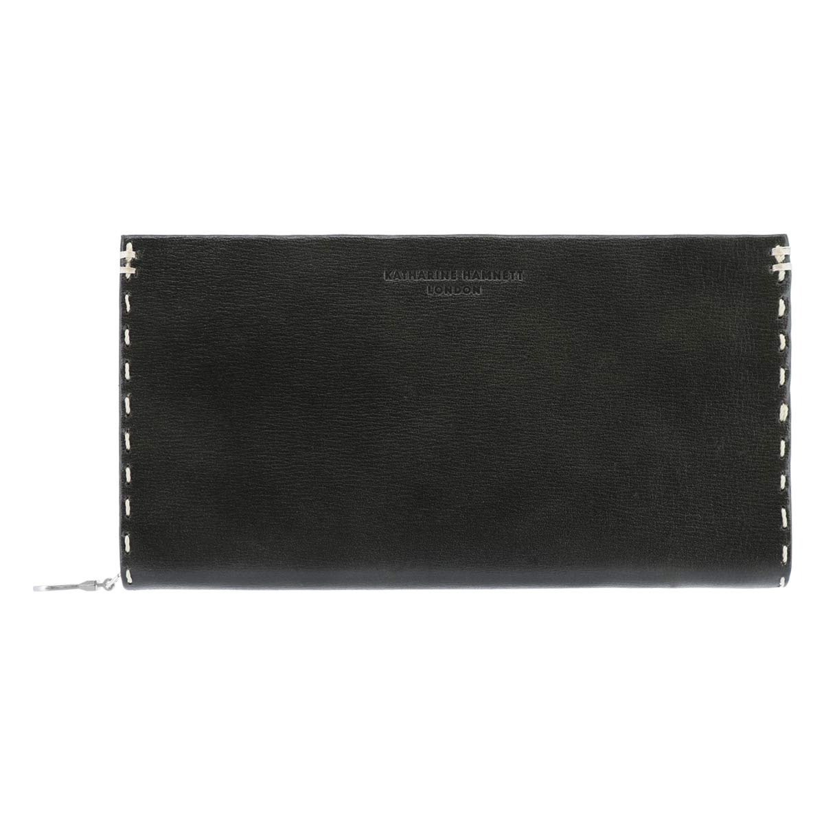 

Hamnett Long Wallet Color Tailored 2 Made of High Quality Domestic Antique Kip Leather Round Zipper Bundle Holder Black [Catherine London] (Calf чорний