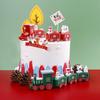 1Pc Plastic Christmas Train Cake Decorations 2023 Christmas Ornament Xmas Gifts For Xmas Home Supplies