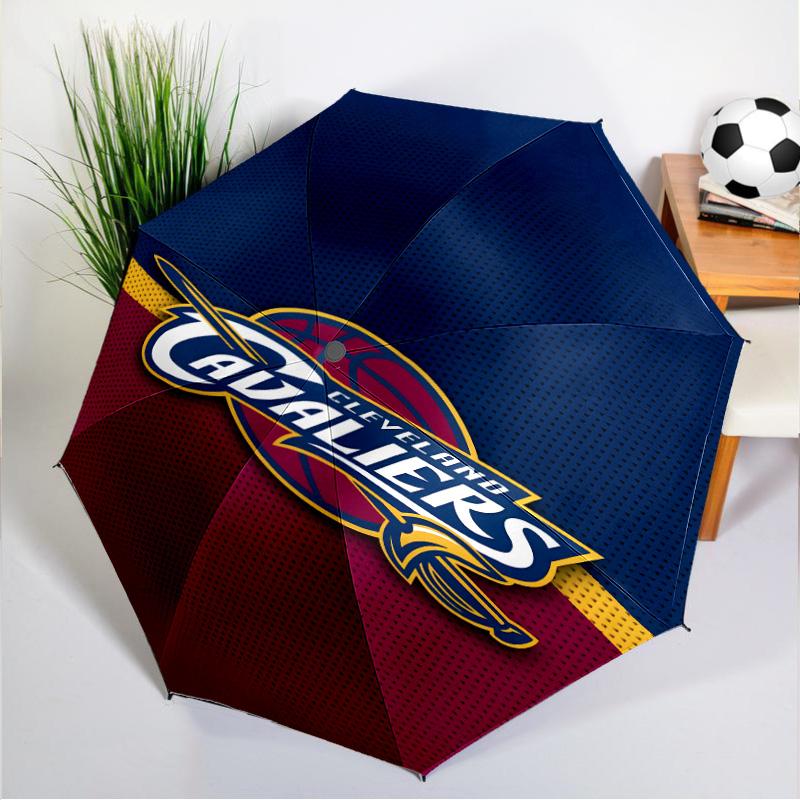 football Cavaliers Logo Umbrella 8-Frame for Travel, Camping, Casual Lightweight Portable Umbrella, Essential for Every Family Holidays Gift
