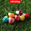 10PCS Mini Mushroom DIY Craft Garden Ornament Resin Artificial Foam Potted Plants Decor Moss Decoration Miniature Figurine
