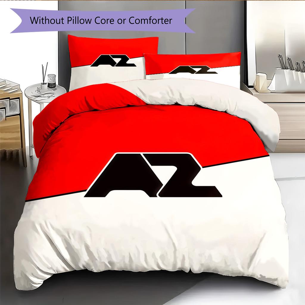 AZ Alkmaar Logo Bedding Quilt Set Quilt Cover Pillowcase Home Decoration Birthday Gift (1 * Duvet Cover + 2 * Pillowcase, Without Core)