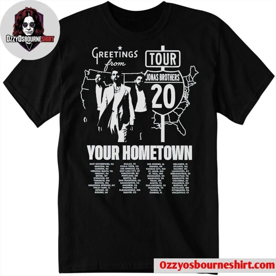 2025 Greetings From Your Hometown Reprint Tour Graphic T-Shirt Black SBESTSELLER XS