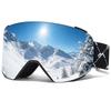 VCOROS Ski Goggles with Magnetic Lenses, Snow Goggles, Snowboard Goggles, Glasses Compatible, UV400 Protection, OTG Wide Field of View, Anti-Slip Stra