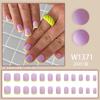 Nagellack Nageltattoos Mit Rändern, Französische Ovale Nägel, Tragen von Nagelsets, Falsche Nageltattoos. 3ml