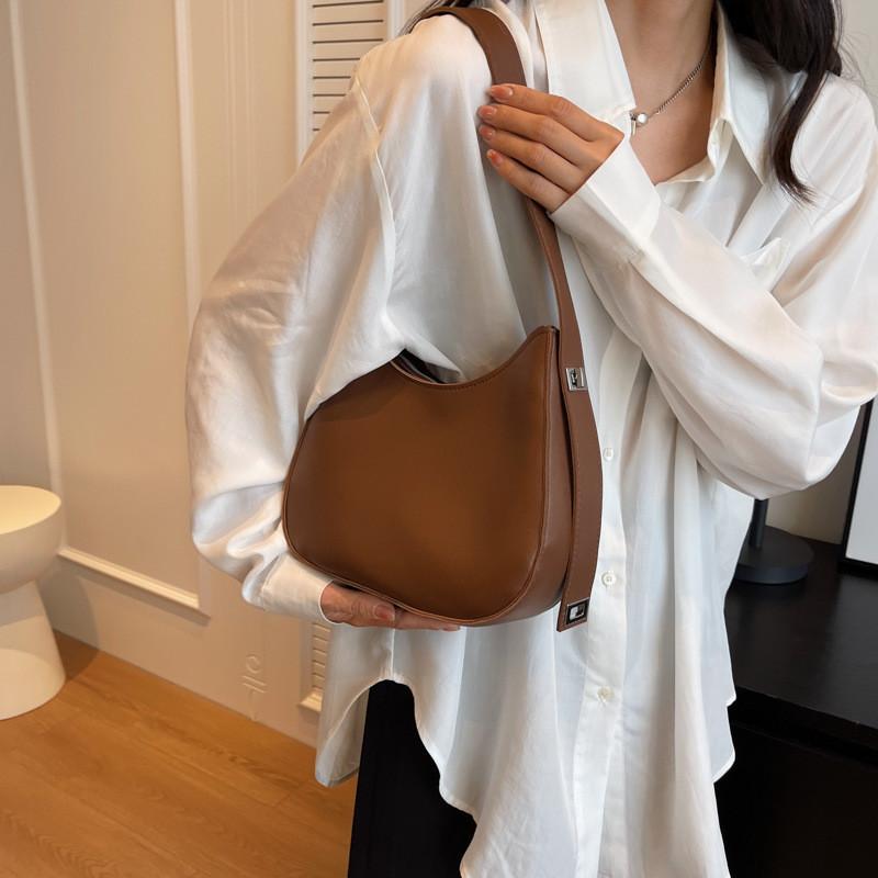 Chic Pu Leather Bucket Bag For Women Trendy 2023 Fashion Shoulder Handbag